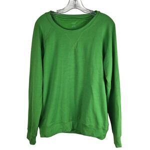 Icebreaker Merino Wool Green Crave Crew Sweater Womens L Hiking Outdoor